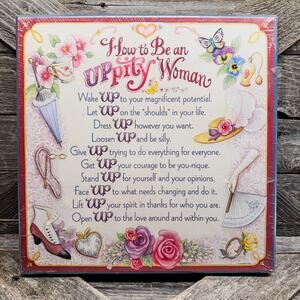 Vintage Shabby Chic Wall Decor by Abbey Press - How To Be An Uppity Woman-11.5”